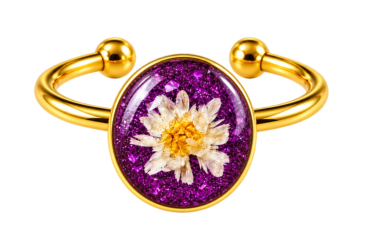 Royal Amethyst Bloom Cuff