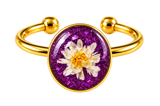 Royal Amethyst Bloom Cuff