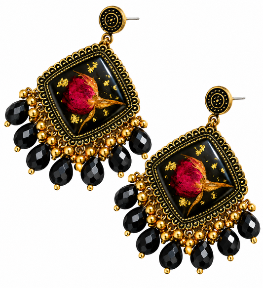 Rose Noir Jhumka